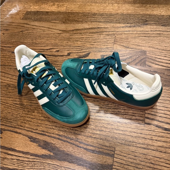 Adidas Samba OG Green and Cream Sneakers - Picture 4 of 6